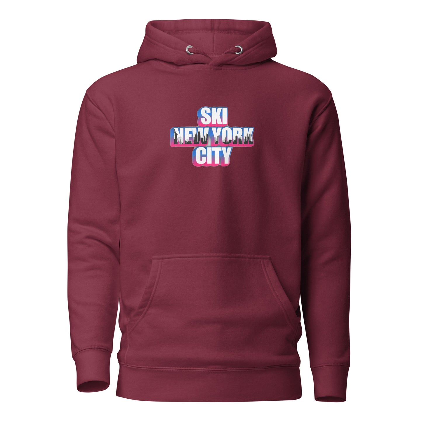 Adult's Ski New York City Cotton Hoodie